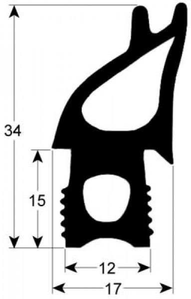 Уплотнитель дверной профиль 2735 Ш 490мм Д 1470мм подходит для HOUNÖ снаружи посадочный размер
