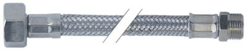 Шланг гибкий оплётка из хромоникелевой стали DN8 Д 800мм соединения 1/2" - 3/8"