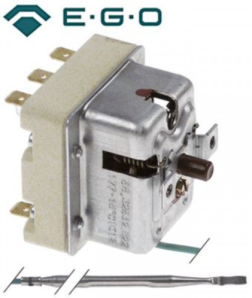 Термостат защитный темп. выкл. 169°C 3-полярн. 3NC 20А ø датчик 4мм Д датчик 128мм
