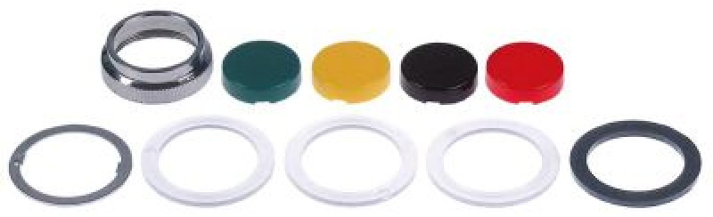 Комплект выключателей нажимных кнопочных разноцветн.