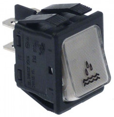 Выключатель балансирный кнопочный монтажные размеры 30x22 мм бел. 2NO 250В