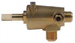 Кран газовый вход для газа 3/8" (труба-ø 10 мм) выход для газа 3/8" - M10x1