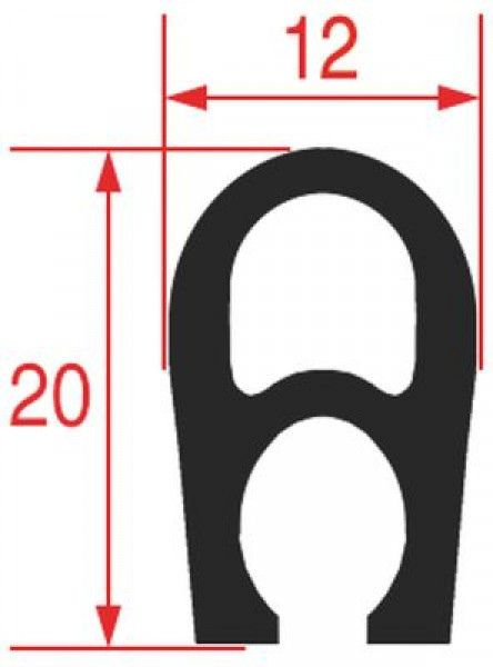 Уплотнитель дверной силикон Кол-во в уп-вке товар, продаваемый по метрам