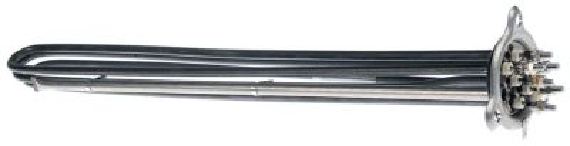 Элемент нагревательный  10000Вт 230В Д 512мм фланец с 3мя отверстиями присоединение M4