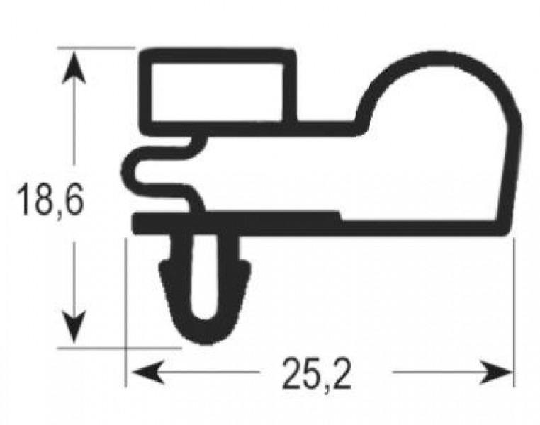 Уплотнитель изоляционный профиль 9010 Ш 415мм Д 545мм посадочный размер