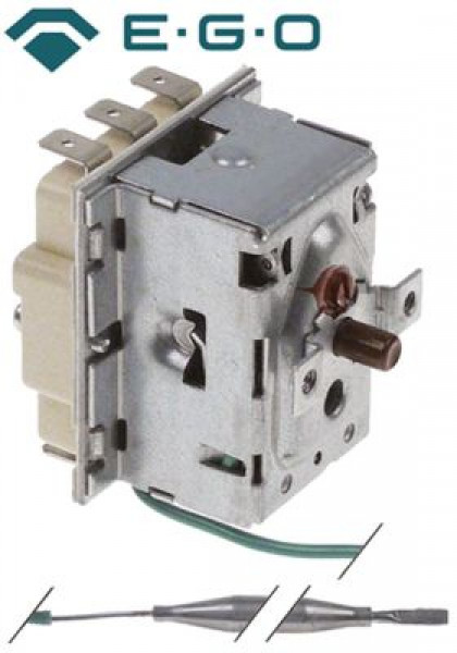 Термостат защитный темп. выкл. 230°C 3-полярн. 3NC 16А ø датчик 6мм Д датчик 106мм
