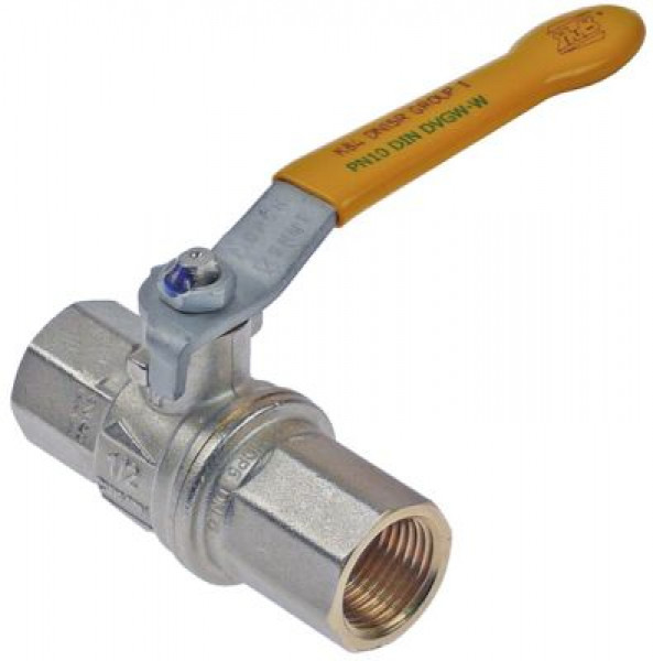 Кран шаровой прямой вход 1/2″ внутр. резьба выход 1/2″ внутр. резьба DN15 допуск DVGW Д 74мм