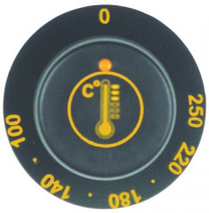 Рукоятка регулировочная термостат темп. макс. 250°C ø 47мм ø ось 6x4,6мм срез сверху