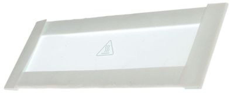 Пластина стеклянная Д 385мм Ш 135мм толщина материала  5мм с уплотнителем прямоугольн.