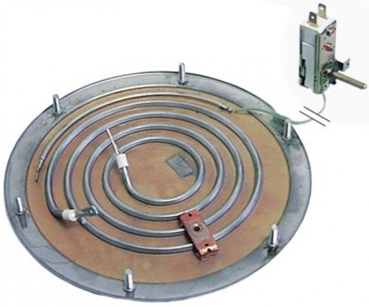 Дно нагревательное 1800Вт 230В M5 контур отопления 1 ø 196мм шаг крепления 180мм