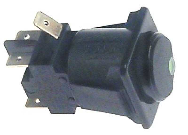 Выключатель кнопочный монтажные размеры 28,5x28,5 мм красн./зелён.