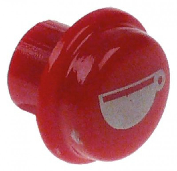 Клавиша  пластмасса ø 17мм красн. 1 чашка большая кругл. SANREMO