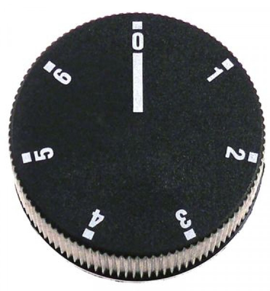 Рукоятка регулировочная переключатель 7ми-шагов. ø 42мм ø ось 6x4,6мм срез сверху