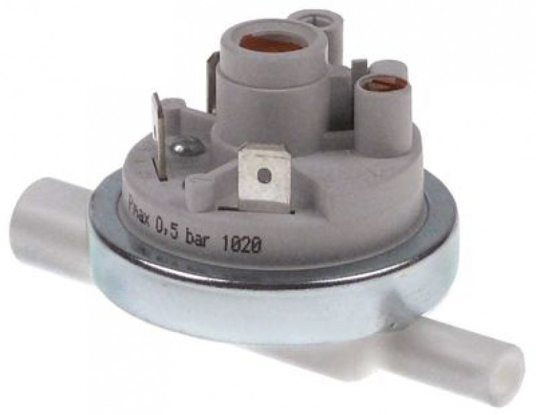 Прессостат диапазон давлений 105/75мбар присоединение 8 мм ø 45мм 250В 10А p max 5бар