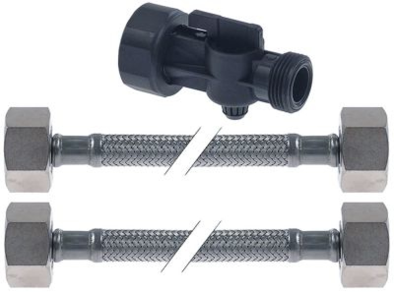 Шланг гибкий CNS комплект с запорным краном 1″ Д 2000мм соединения 3/4" для AQUAQUELL 1200 BRITA