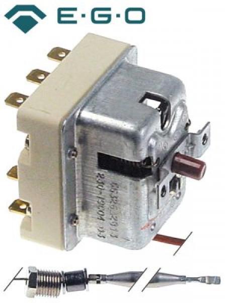 Термостат защитный темп. выкл. 230°C 3-полярн. 20А ø датчик 6мм Д датчик 87мм