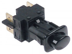 Выключатель кнопочный монтажные размеры 19x13 мм чёрн. 2NO 230В присоединение плоский штекер 6,3 мм