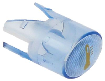 Колпачок для сигнальной лампы голуб. термометр размер 17x13мм золотист.