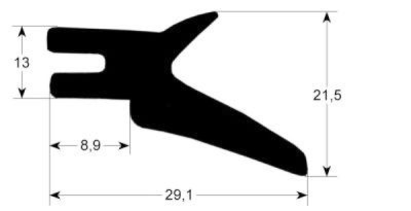 Уплотнитель дверной профиль 3030 ø 430мм